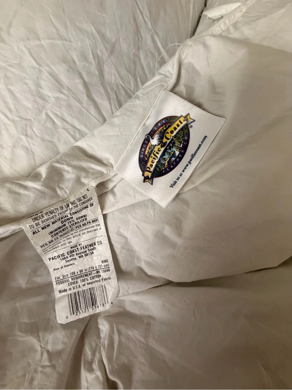 Plush White Down Comforter - Soft White Bedding - Duvet Insert - king